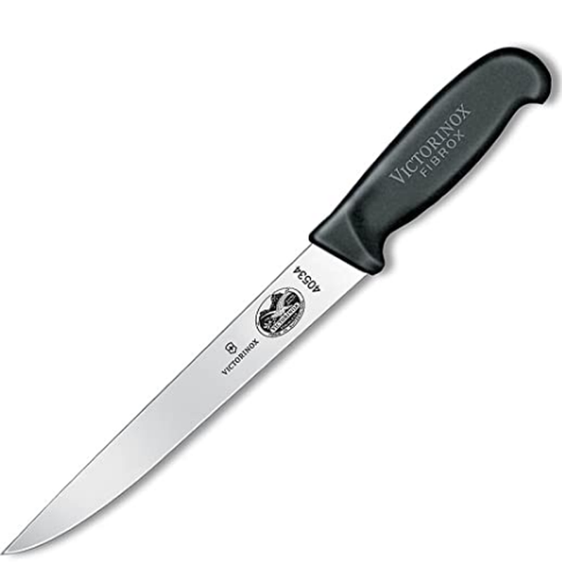 Victorinox Sticking Knife 20cm Straight Back Blade Fibrox Black 