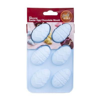 DAILY BAKE Daily Bake Silicone Easter Egg 6 Cup Chocolate Mould Set 2 Blue #3068-9 - happyinmart.com.au