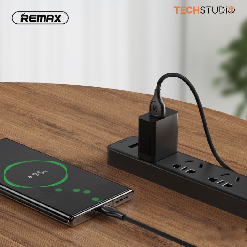 Remax Lesu Pro Usb Usb Type C Data Charging Cable 480 Mbps 2.1 1m black 