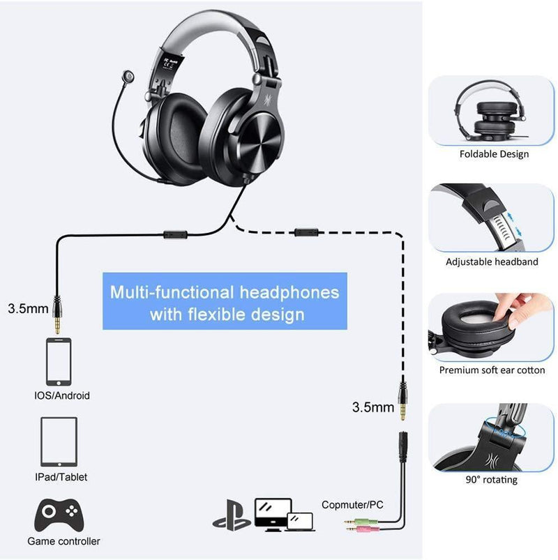 OneOdio OneOdio A71D Office Headset with Detachable Mic - happyinmart.com.au
