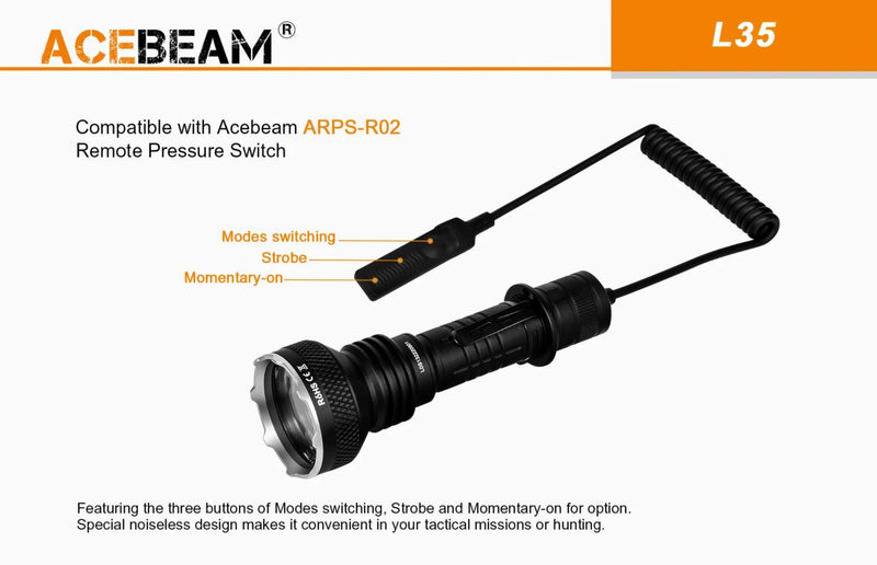 ACEBEAM Acebeam 5000 Lumen Cree Xhp70 Waterproof Flashlight 