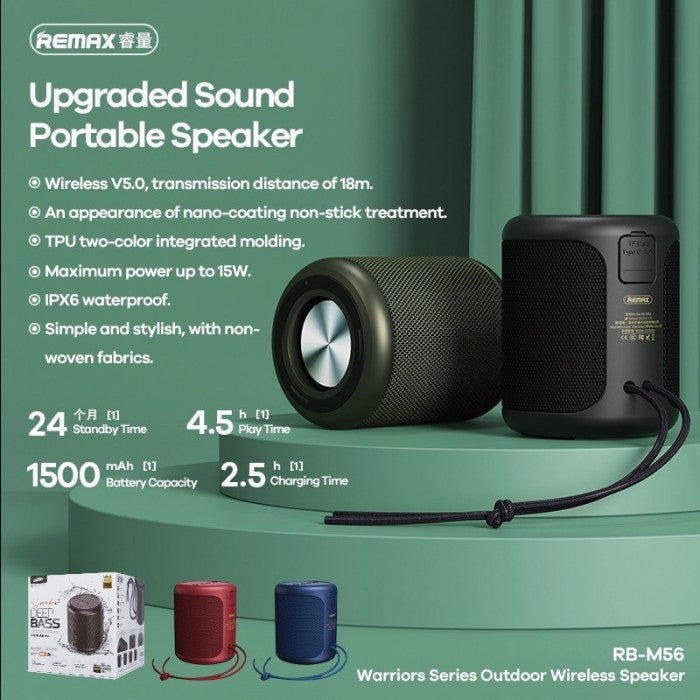 Remax Warriors Series Outdoor Bluetooth Speaker Green 
